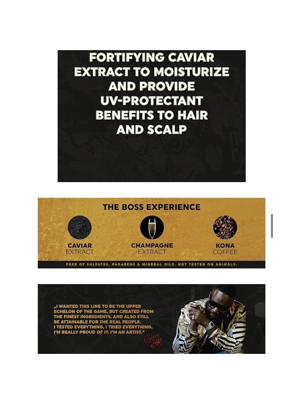 Rick Ross Luxury Conditioner NEW Discontinued Rich Revitalisant 8oz Caviar Ingre